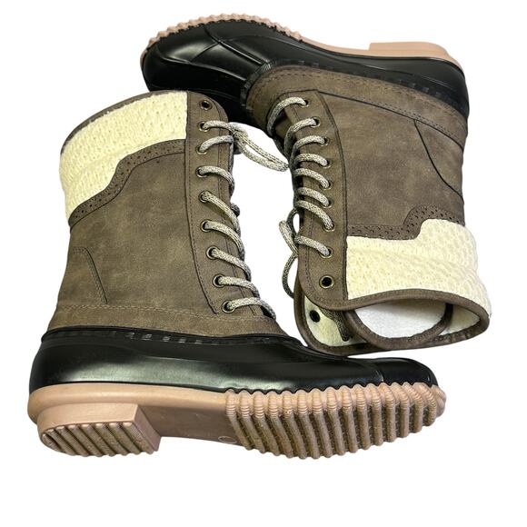 Magellan Sweater Collar Duck Boots Womens 9 Brown Waterproof Insulated Winter - Picture 1 of 9